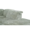 ECKSOFA Mintgrün Chenille Kopfteilverstellung, Sitztiefenverstellung  - Schwarz/Mintgrün, Design, Textil/Metall (307/243cm) - Xora
