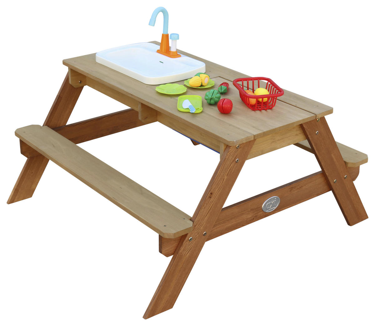 SAND- UND WASSERTISCH  - Braun, KONVENTIONELL, Holz/Kunststoff (97,5/50/95cm) - Ambia Garden