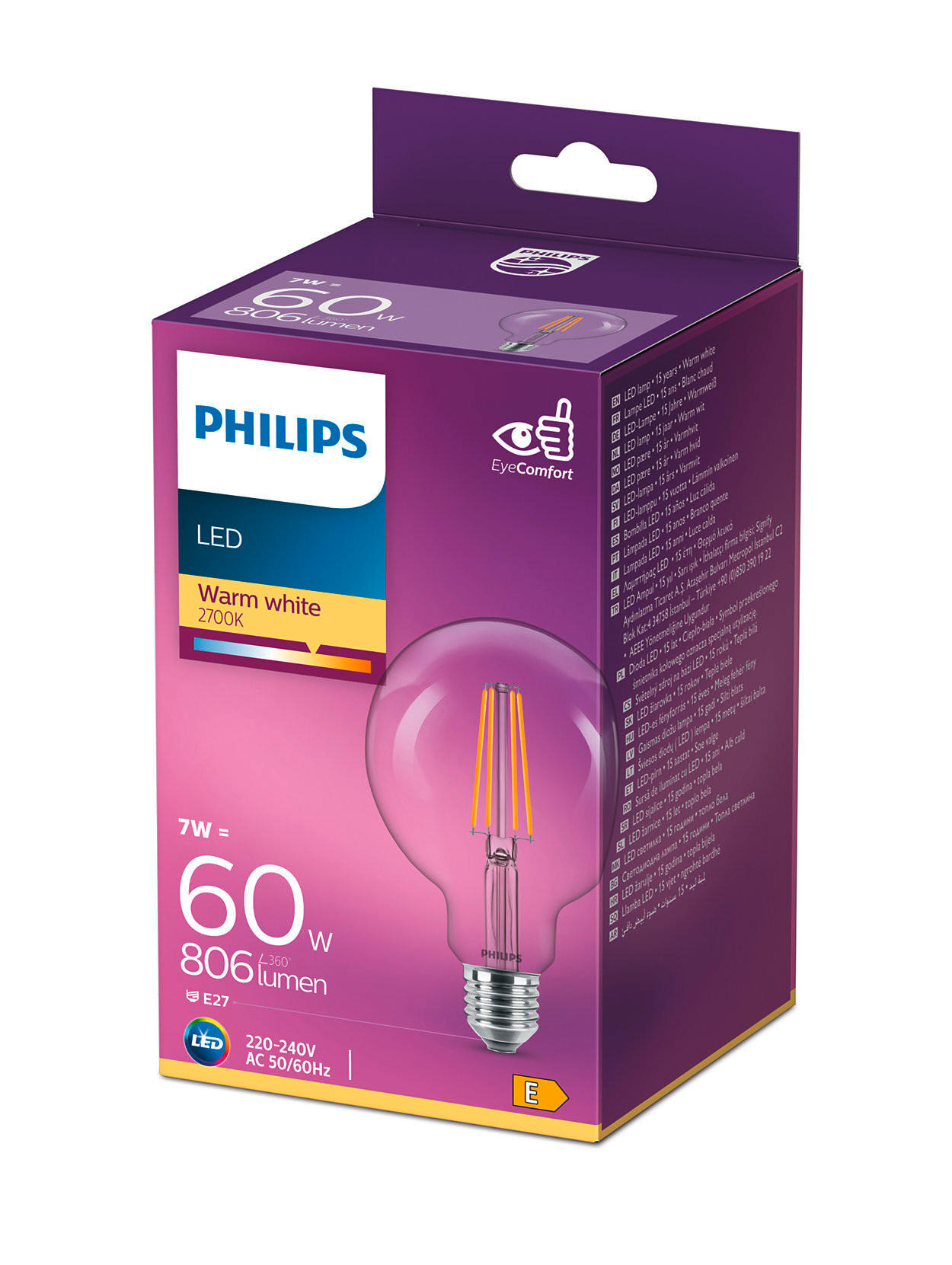 LED ŽARULJA - Basics, staklo (9,5/14cm) - Philips