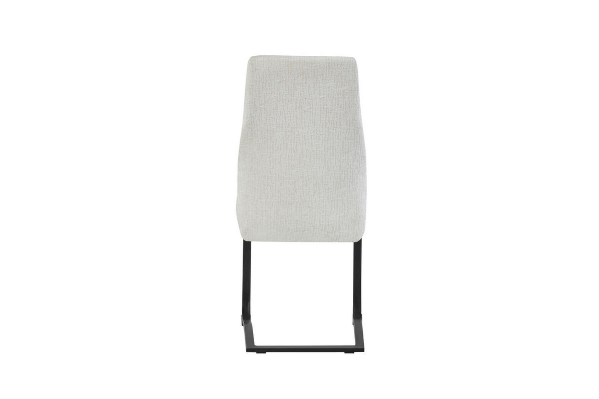 SCHWINGSTUHL-SET 2 Stück  in Webstoff  - Creme/Schwarz, MODERN, Textil/Metall (43/98/59cm) - MID.YOU