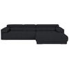 ECKSOFA in Echtleder Anthrazit  330/190 cm  - Chromfarben/Anthrazit, Design, Leder/Metall (330/190cm) - Beldomo Speed