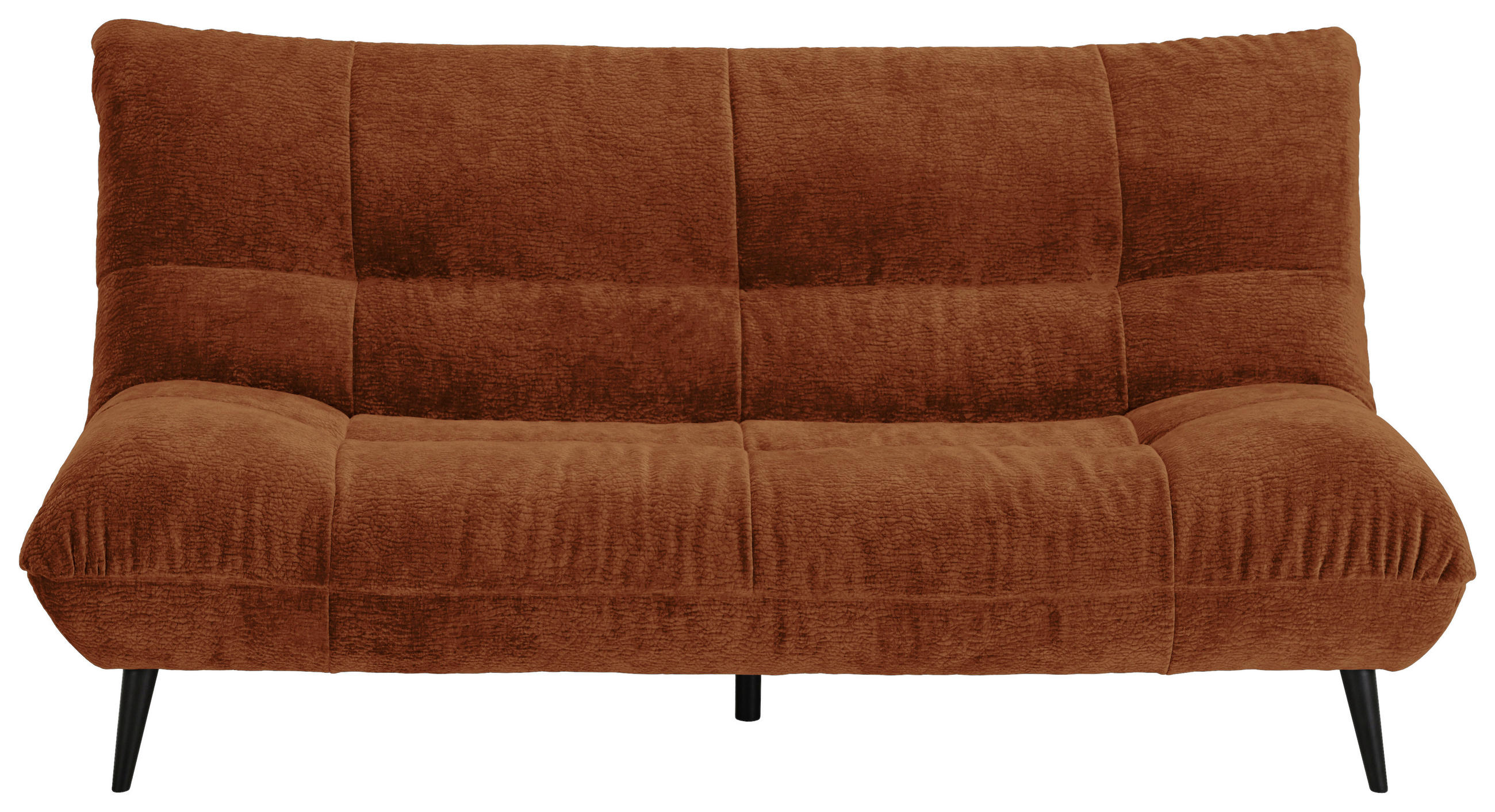 2-SITZER-SOFA  in Mikrofaser Terracotta  - Terracotta/Schwarz, KONVENTIONELL, Textil/Metall (198/100/101cm) - Hom`in