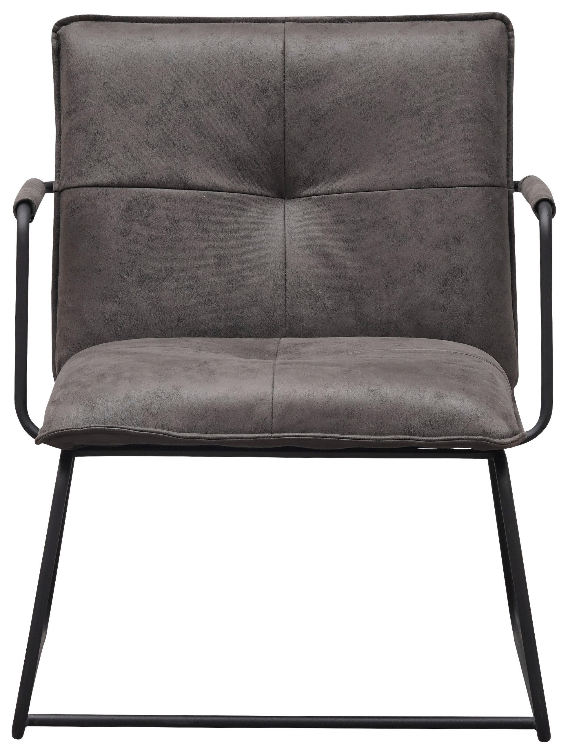 Thumbnail - Mid.you Sessel, Anthrazit, Metall, Textil, 65x80x68 cm, Wohnzimmer, Sessel, Polstersessel