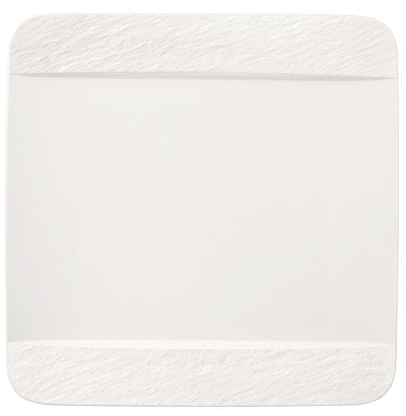 Villeroy & Boch Speiseteller Manufacture Rock Blanc Weiß 28x28 cm