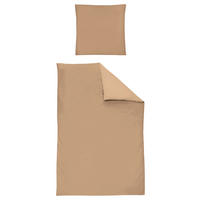 BETTWÄSCHE Makosatin 135/200 cm  - Rotbraun, KONVENTIONELL, Textil (135/200cm) - Irisette