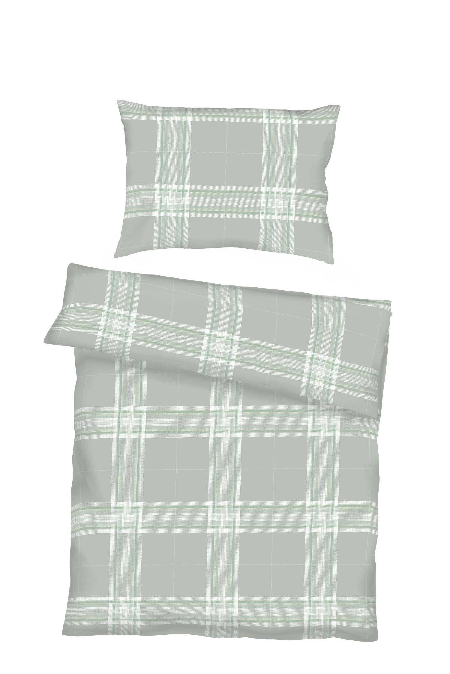 BETTWÄSCHE Pure Flanell 140/200 cm  - Grün, Design, Textil (140/200cm) - Kaeppel