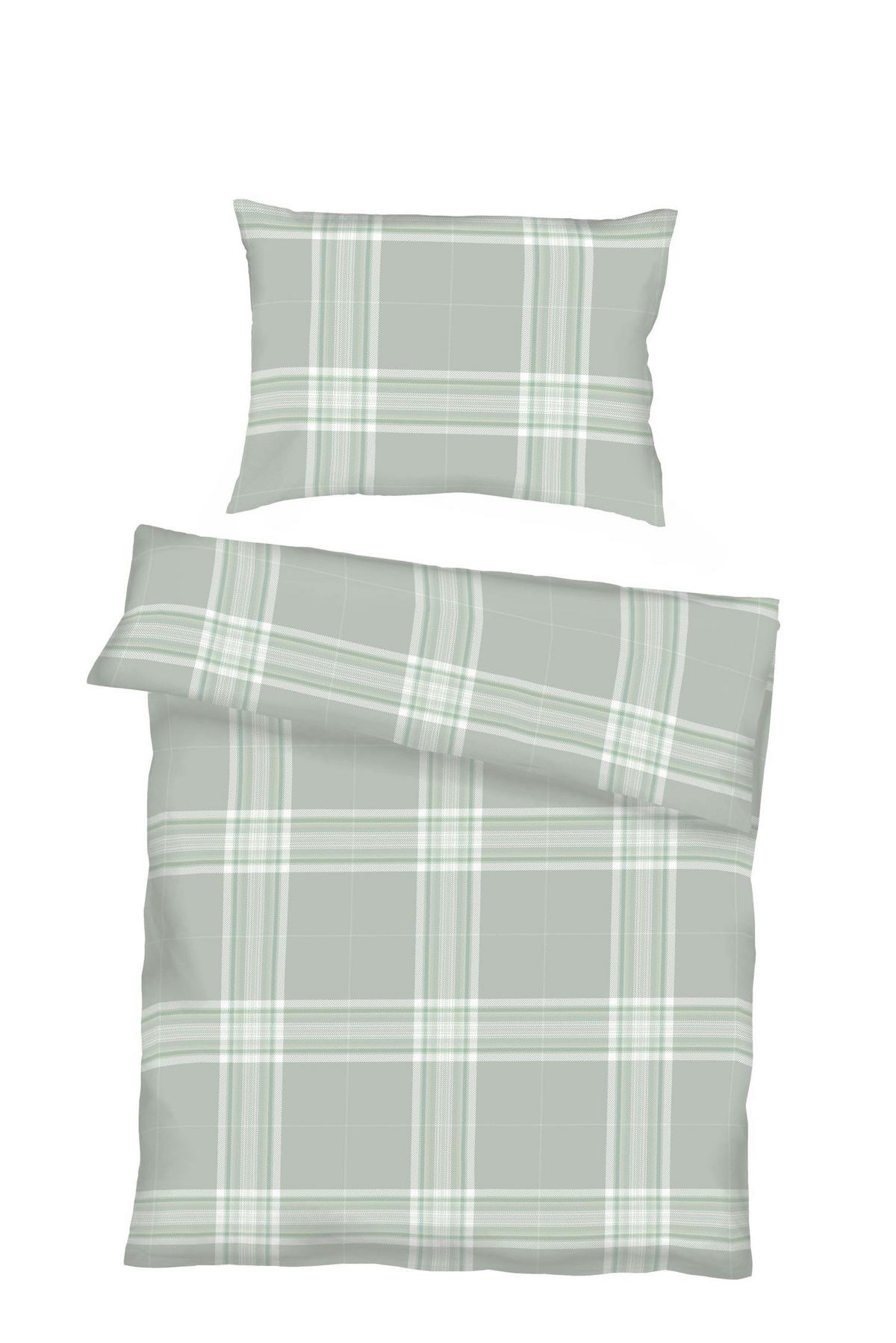 BETTWÄSCHE Pure Flanell 140/200 cm  - Grün, Design, Textil (140/200cm) - Kaeppel