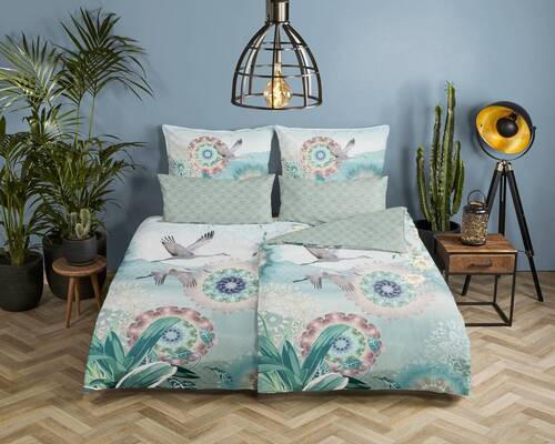 BETTWÄSCHE 155/220 cm Kimora Satin  - Multicolor, Design, Textil (155/220cm)