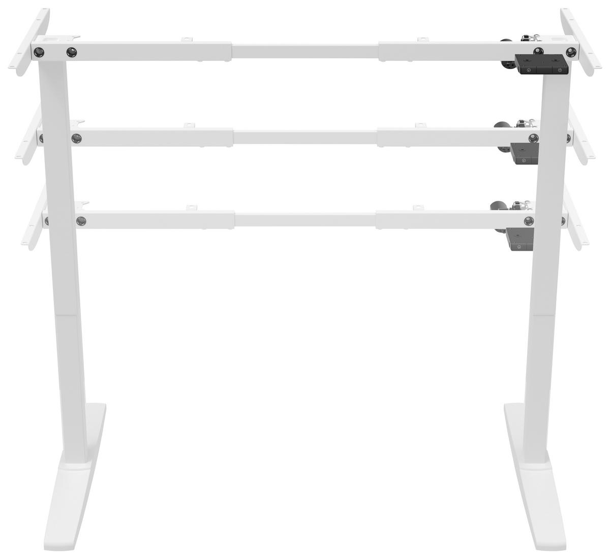 BORDSUNDERREDE i metall, plast 120-160/70/75-120 cm  - vit, Design, metall/plast (120-160/70/75-120cm) - Carryhome