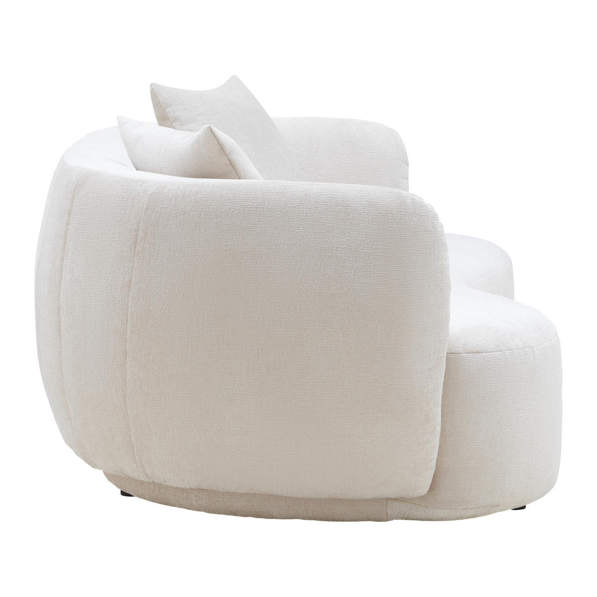BIG SOFFA i chenille beige  - beige/svart, Modern, textil/plast (235/72/110cm) - MID.YOU