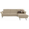 ECKSOFA in Mikrofaser Hellbraun  262/158 cm  - Hellbraun/Anthrazit, Design, Textil/Metall (262/158cm) - Himolla Komfortklass