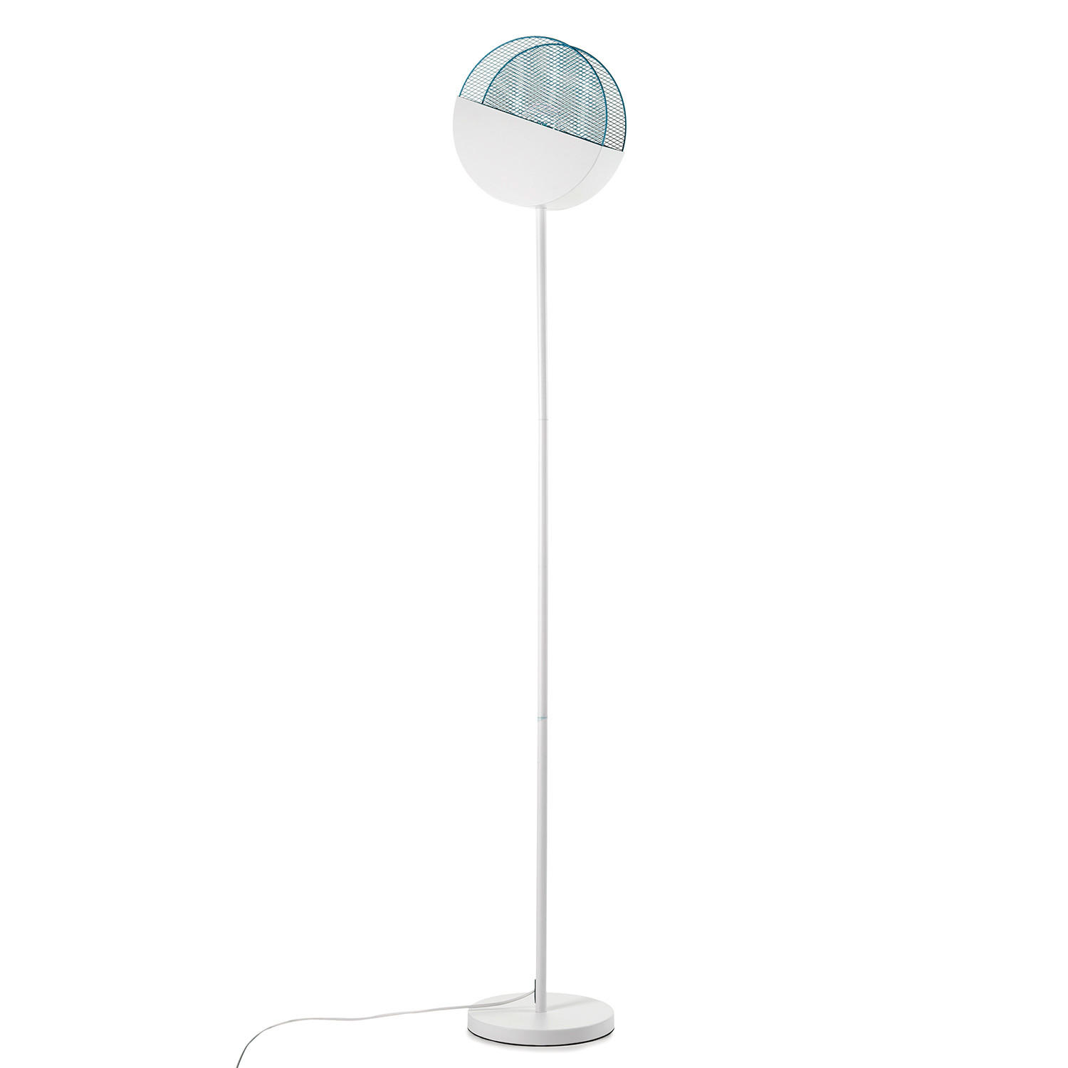 STOJACIA LAMPA, 20/20/130 cm - svetlomodrá/čierna, Basics, kov/plast (20/20/130cm)