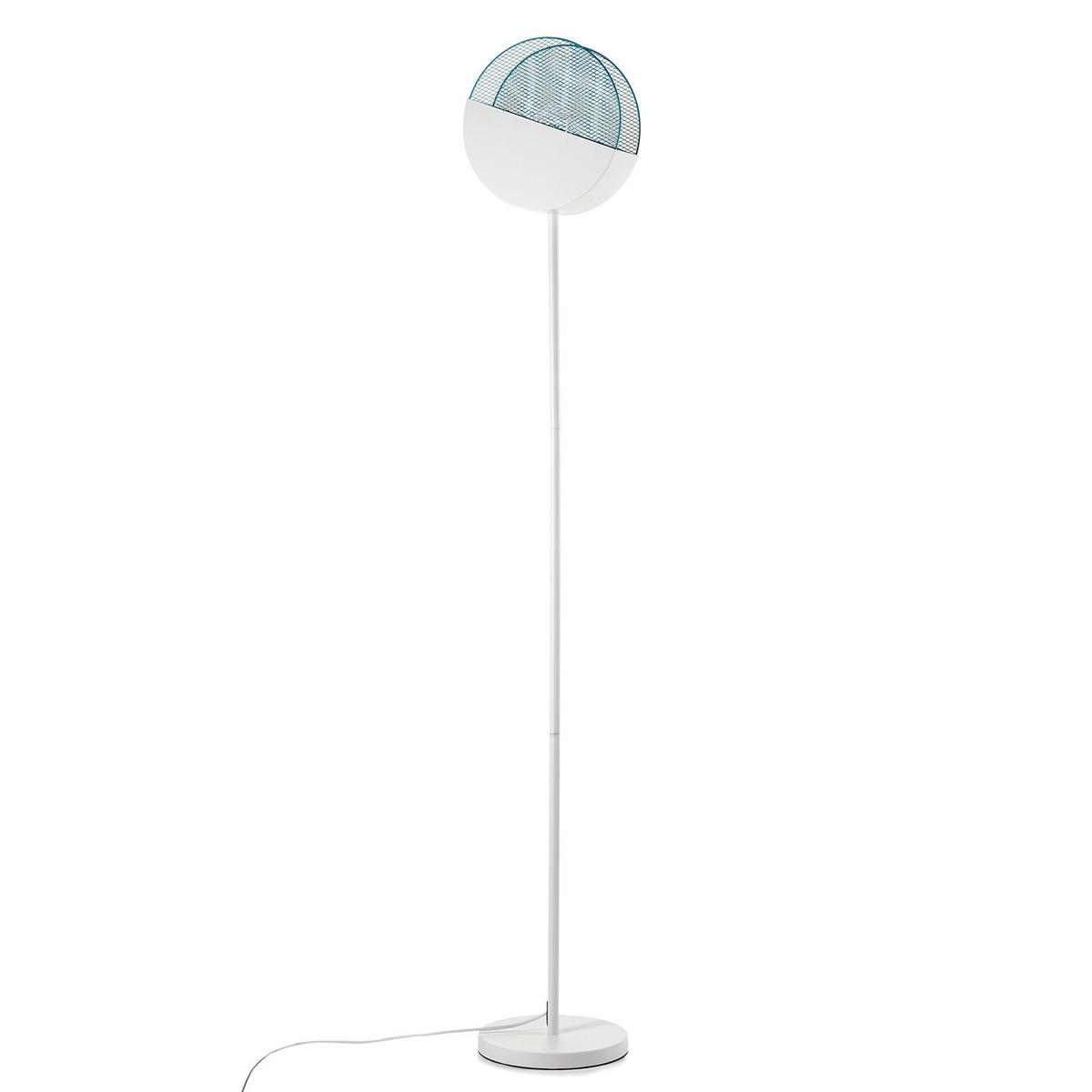 STOJACIA LAMPA, 20/20/130 cm - svetlomodrá/čierna, Basics, kov/plast (20/20/130cm)