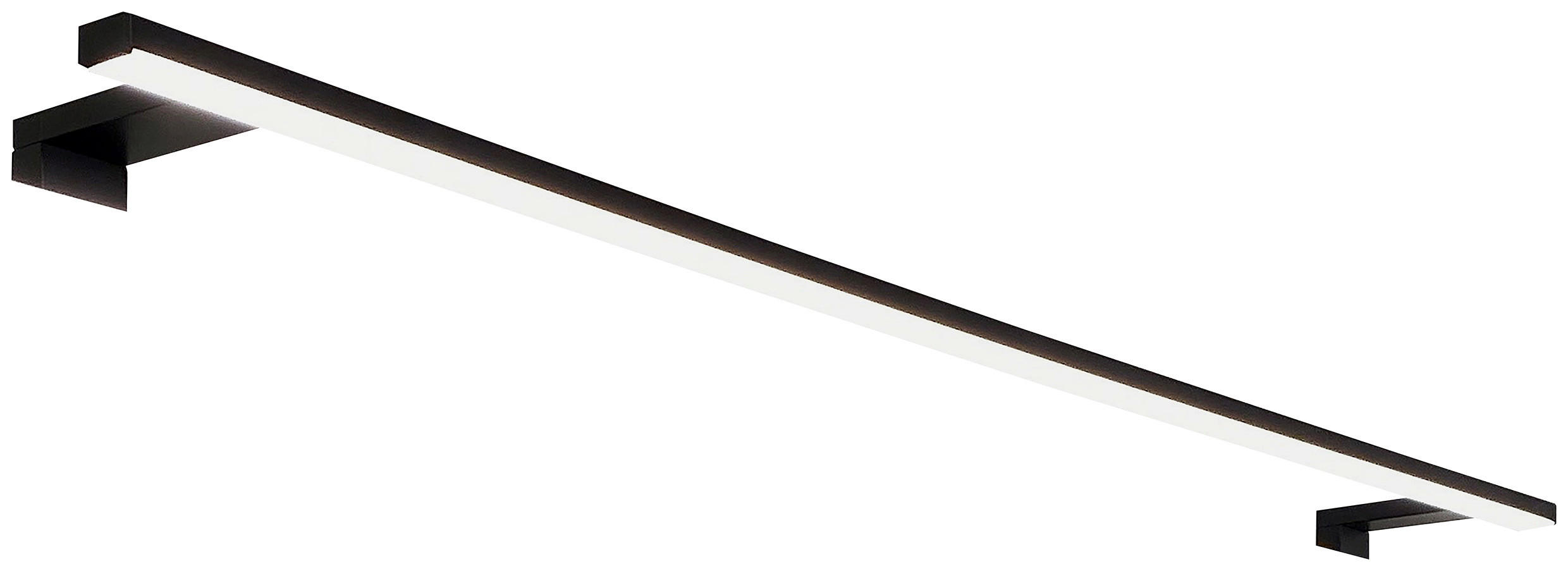 AUFBAULEUCHTE - Schwarz, Design, Kunststoff (60/3,7/11,5cm) - Novel