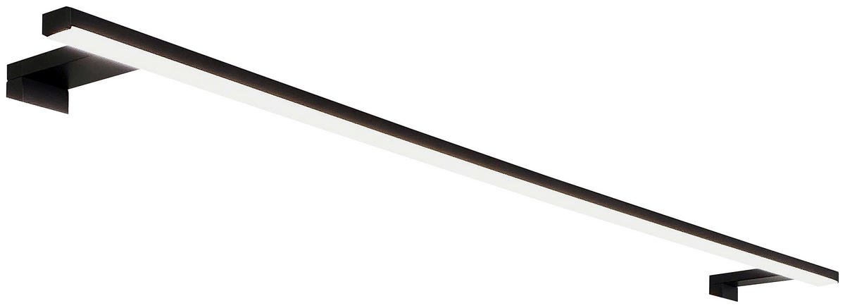AUFBAULEUCHTE - Schwarz, Design, Kunststoff (60/3,7/11,5cm) - Novel