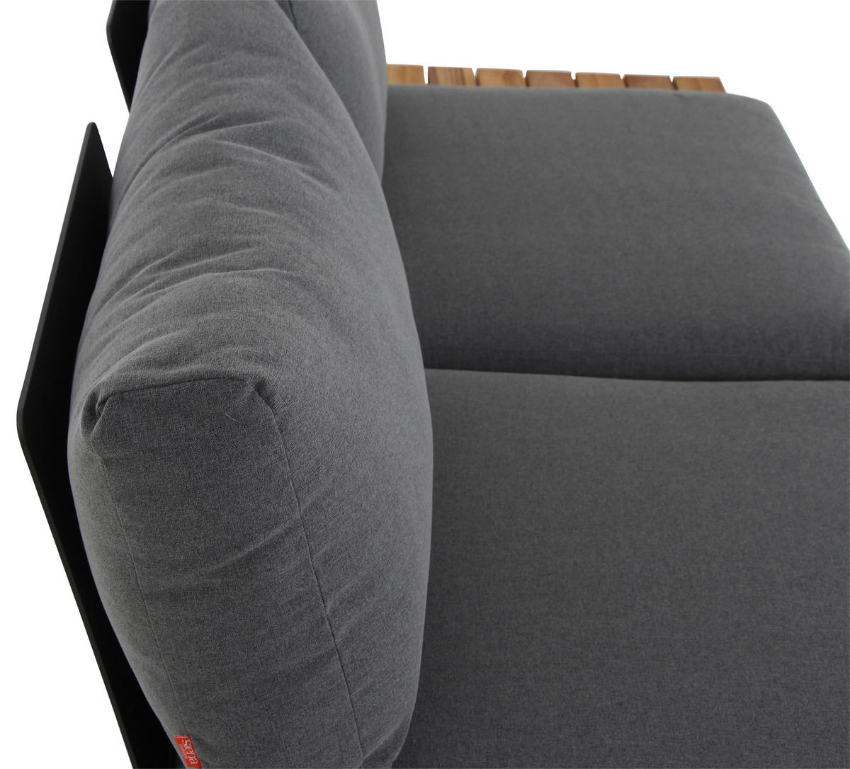 LOUNGESOFA 175/70/84 cm Teakholz Aluminium  - Anthrazit/Grau, MODERN, Holz/Textil (175/70/84cm) - Siena Garden