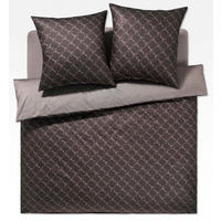 WENDEBETTWÄSCHE Cornflower Double Makosatin 240/220 cm  - Schwarz/Braun, Basics, Textil (240/220cm) - Joop!