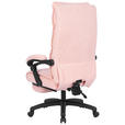 CHEFSESSEL Teddystoff Pink  - Pink/Schwarz, Design, Kunststoff/Textil (64,5/112/120/65cm) - Carryhome