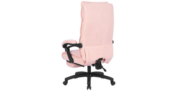 CHEFSESSEL Teddystoff Pink - Pink/Schwarz, Design, Kunststoff/Textil (64,5/112/120/65cm) - Carryhome