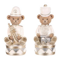 VÁNOČNÍ FIGURKA - béžová, Basics, plast (8/15/7cm)
