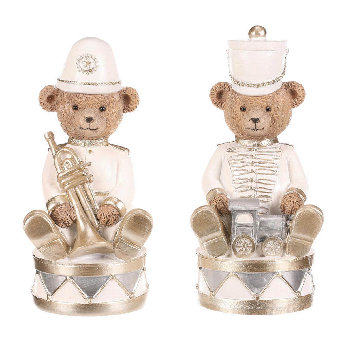 VÁNOČNÍ FIGURKA - béžová, Basics, plast (8/15/7cm)