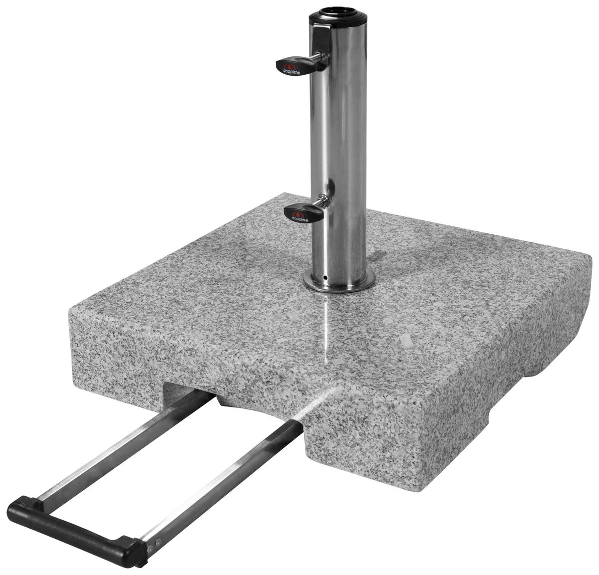 SONNENSCHIRMSTÄNDER Granit Grau  - Grau, Basics, Stein (45/10/45cm) - Doppler