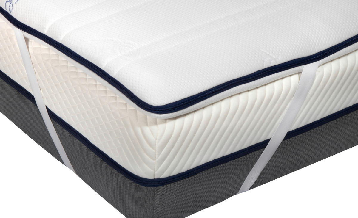 TOPPER 90/200 cm Höhe ca. 8 cm  - Weiss, Basics, Textil (90/200cm) - Livetastic