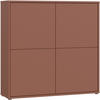 HIGHBOARD  124,5/121,5/34,9 cm  - Terracotta/Grau, MODERN, Holzwerkstoff/Kunststoff (124,5/121,5/34,9cm) - Carryhome