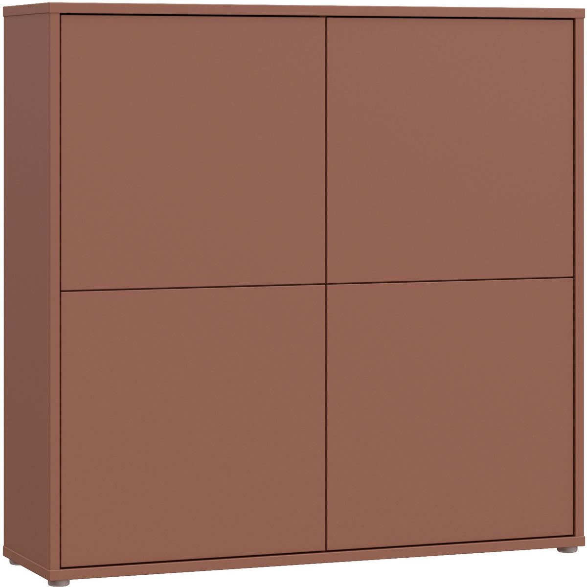 HIGHBOARD  124,5/121,5/34,9 cm  - Terracotta/Grau, MODERN, Holzwerkstoff/Kunststoff (124,5/121,5/34,9cm) - Carryhome