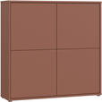 HIGHBOARD  124,5/121,5/34,9 cm  - Terracotta/Grau, MODERN, Holzwerkstoff/Kunststoff (124,5/121,5/34,9cm) - Carryhome