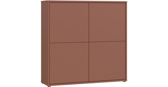 HIGHBOARD  124,5/121,5/34,9 cm  - Terracotta/Grau, MODERN, Holzwerkstoff/Kunststoff (124,5/121,5/34,9cm) - Carryhome