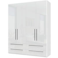 ORMAR SA KLASIČNIM VRATIMA bela, bela visoki sjaj  182/224/56 cm  - bela visoki sjaj/bela, Dizajnerski, pločasti materijal/plastika (182/224/56cm)