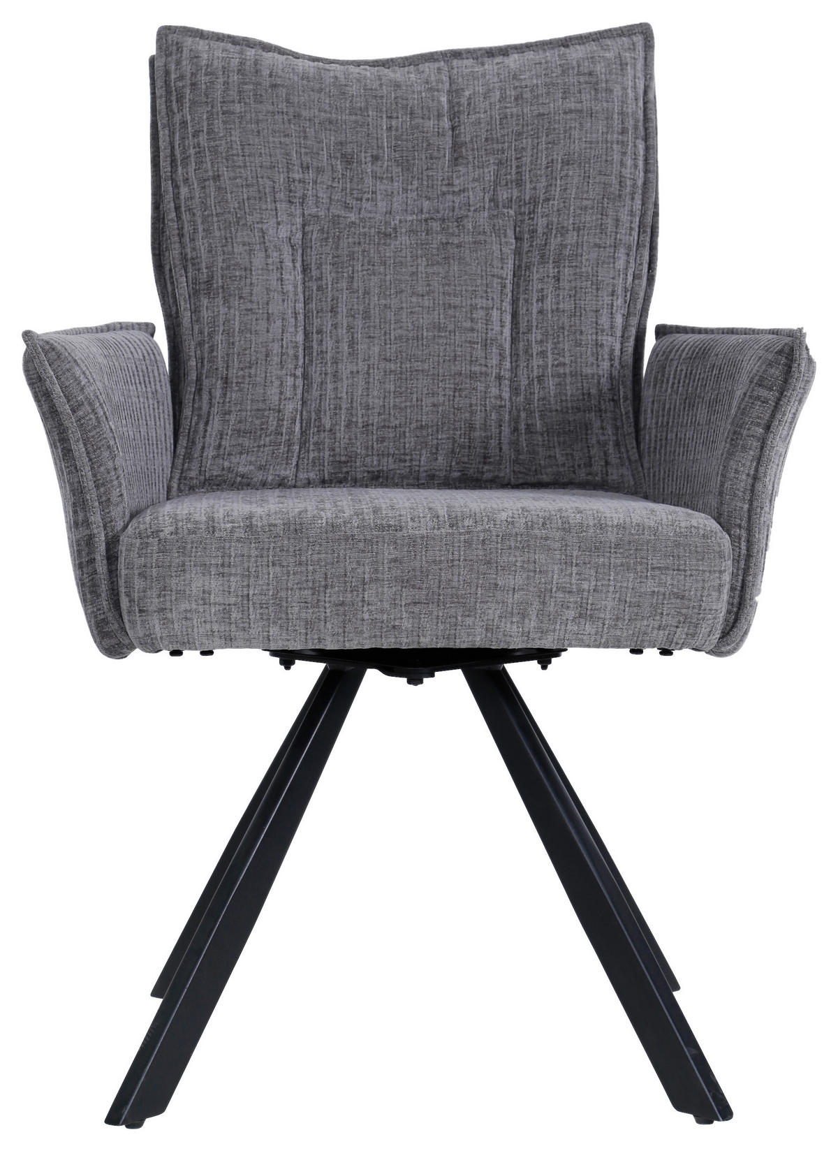 ARMLEHNSTUHL  in Eisen Webstoff  - Schwarz/Grau, MODERN, Holz/Textil (63/91/63cm) - MID.YOU