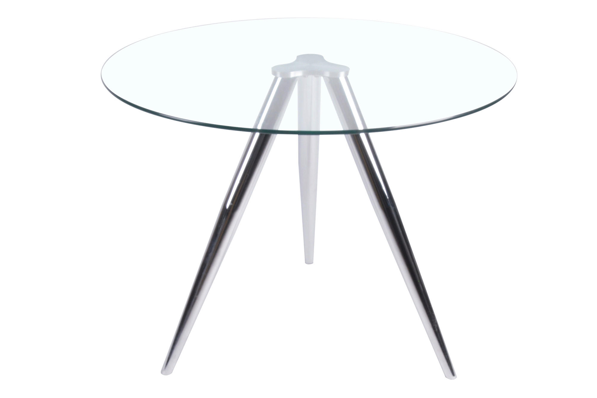 ESSTISCH in Glas 100/100/75 cm  - Klar/Chromfarben, MODERN, Glas/Metall (100/100/75cm) - Livetastic