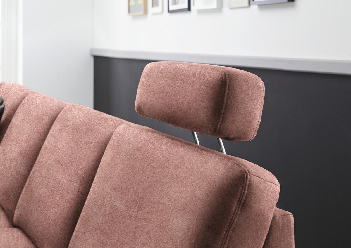 WOHNLANDSCHAFT in Velours Flieder  - Eichefarben/Flieder, Konventionell, Holz/Textil (167/316/235cm) - Beldomo System