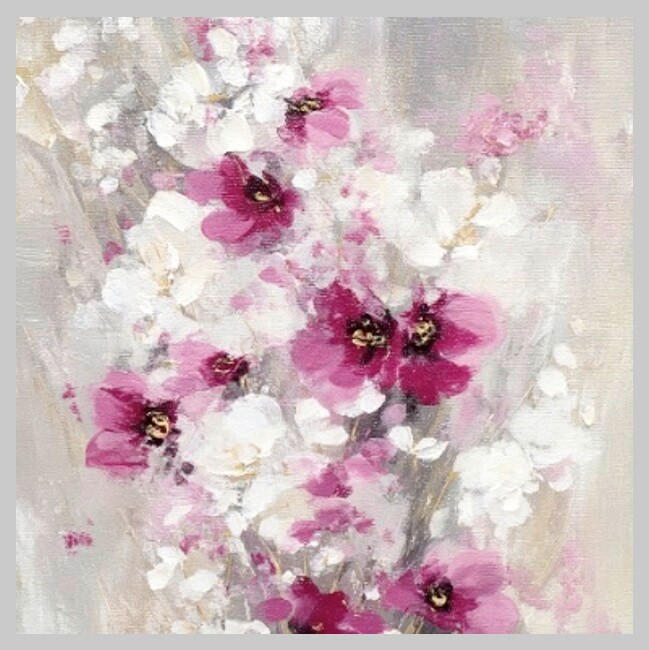 Euroart Leinwandbild Delicate Blossoms I Mehrfarbig 55x55 cm