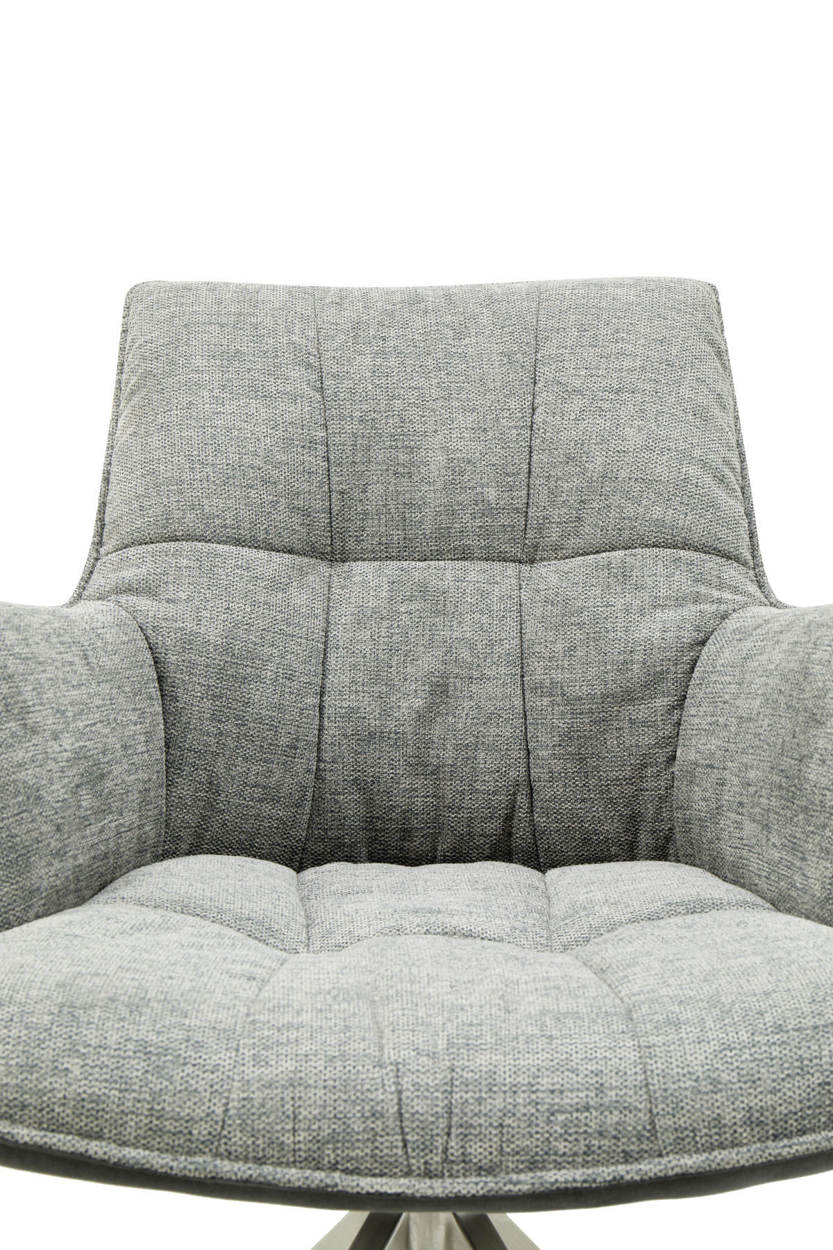 ŽIDLE S PODRUČKAMI, nerezová ocel, mikrovlákno, vzhled lnu, antracitová, světle šedá - černá/světle šedá, Design, kov/textil (59/89,5/63cm) - Novel