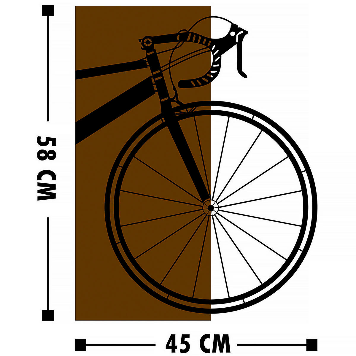 OBJEKTBILD 45/58 cm    - Schwarz/Braun, Basics, Holzwerkstoff (45/58cm)