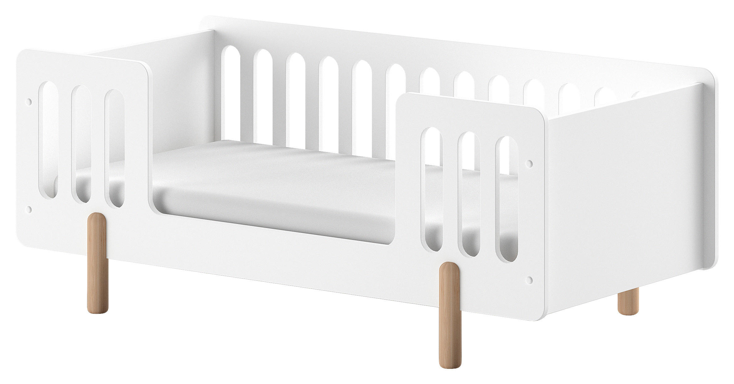 KINDER-/JUNIORBETT - Naturfarben/Weiß, MODERN, Holz/Holzwerkstoff (70/140cm) - MID.YOU