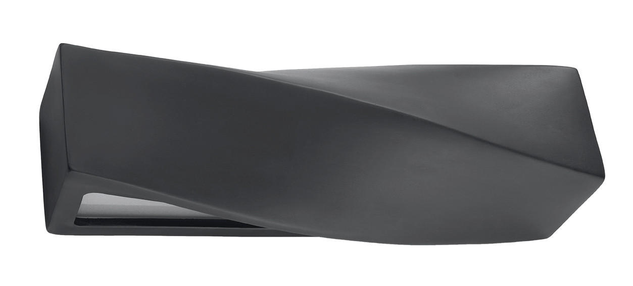 WANDLEUCHTE SIGMA 42/12/14 cm   - Schwarz, Design, Glas/Keramik (42/12/14cm)