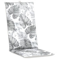 SESSELAUFLAGE in Grau, Weiß Blätter  - Weiß/Grau, Basics, Textil (48/5/120cm)