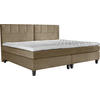 BOXSPRINGBETT 240/200 cm,  in Hellbraun, Matratze, Topper, H2 + H2 = mittel  - Wengefarben/Hellbraun, Trend, Holz/Textil (240/200cm) - Esposa