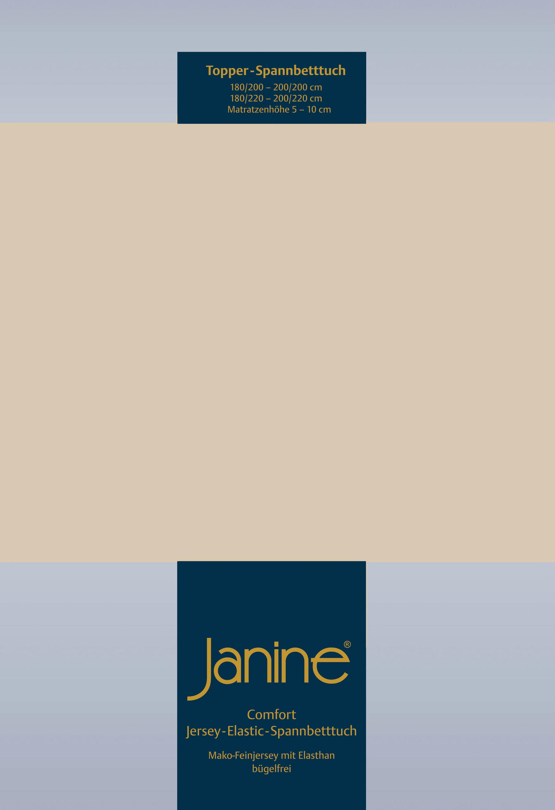 TOPPER-SPANNBETTTUCH Jersey  - Sandfarben, Basics, Textil (150/200/10cm) - Janine
