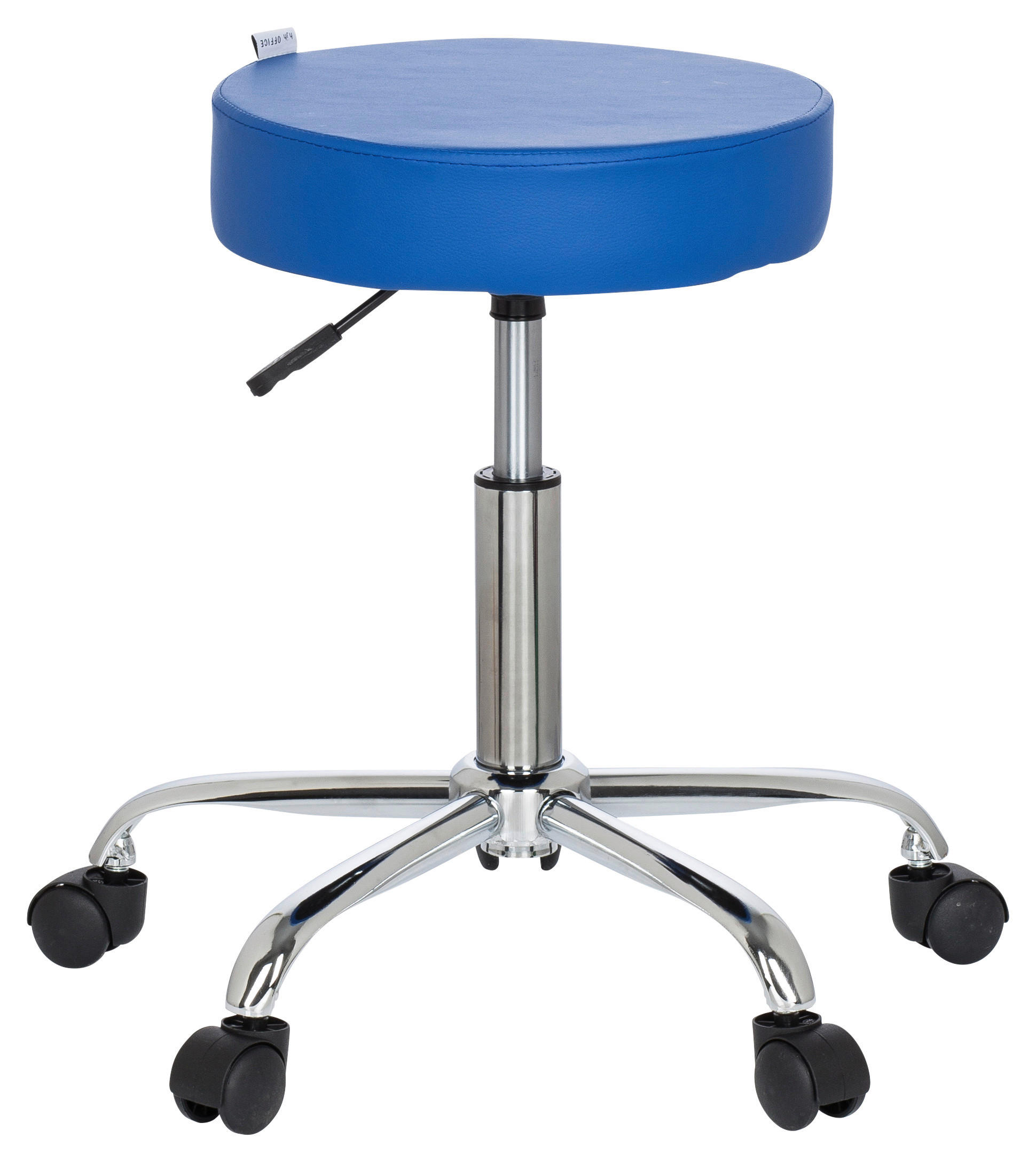 BÜROHOCKER Blau, Chromfarben  - Blau/Chromfarben, MODERN, Kunststoff/Textil (57/45/57cm) - MID.YOU
