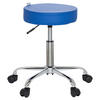 BÜROHOCKER Blau, Chromfarben  - Blau/Chromfarben, MODERN, Kunststoff/Textil (57/45/57cm) - MID.YOU