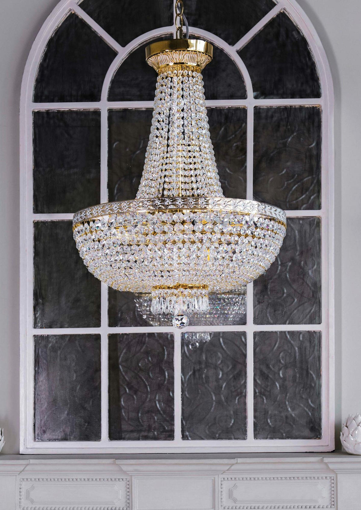 KRONLEUCHTER 50/65/50 cm    - Goldfarben, Trend, Metall (50/65/50cm) - MAYTONI