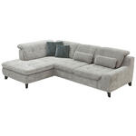 ECKSOFA inkl. Funktionen Blau, Grau Chenille  - Blau/Schwarz, KONVENTIONELL, Textil/Metall (200/281cm) - Carryhome