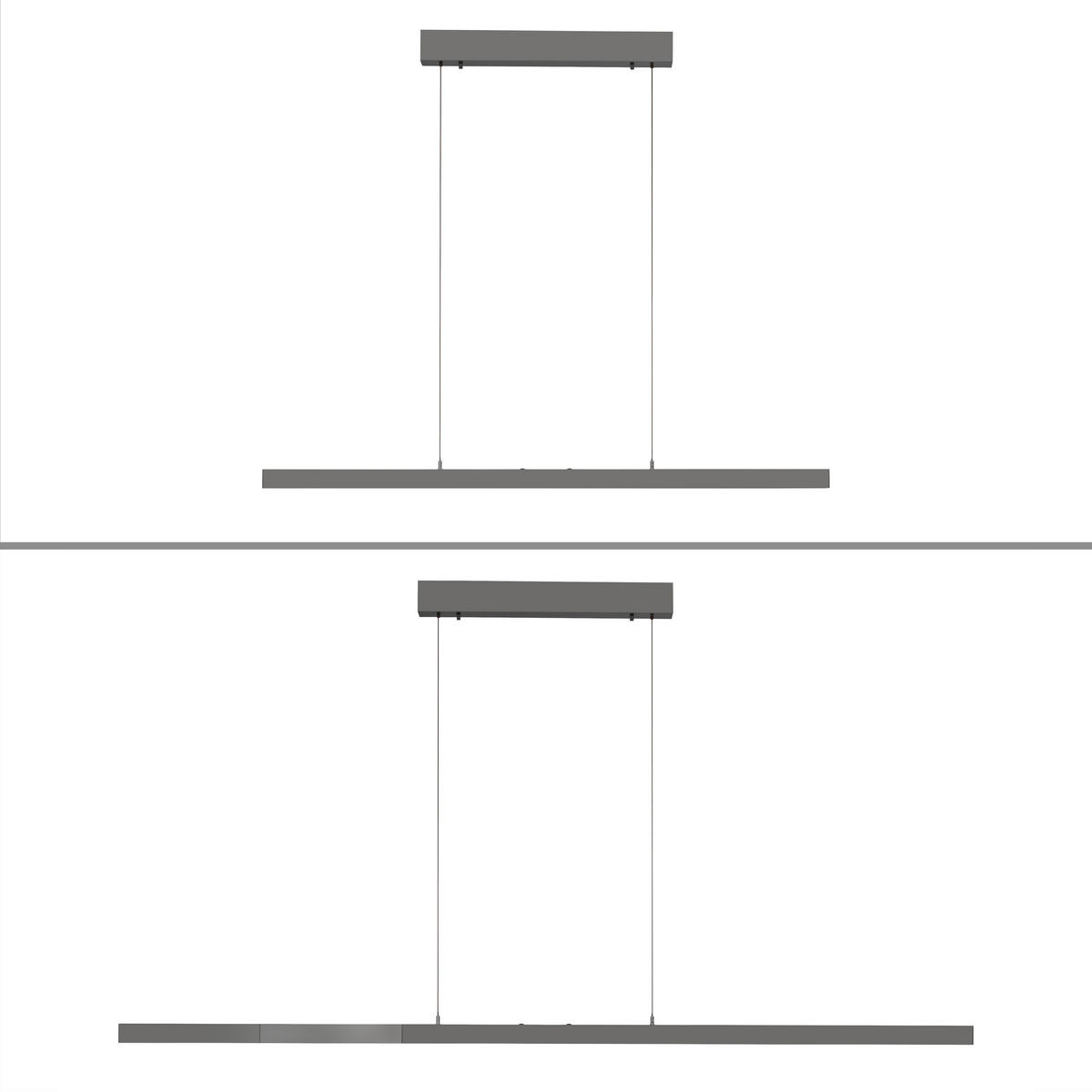 LED-HÄNGELEUCHTE 179/55/150 cm  - Anthrazit, Design, Kunststoff/Metall (179/55/150cm)