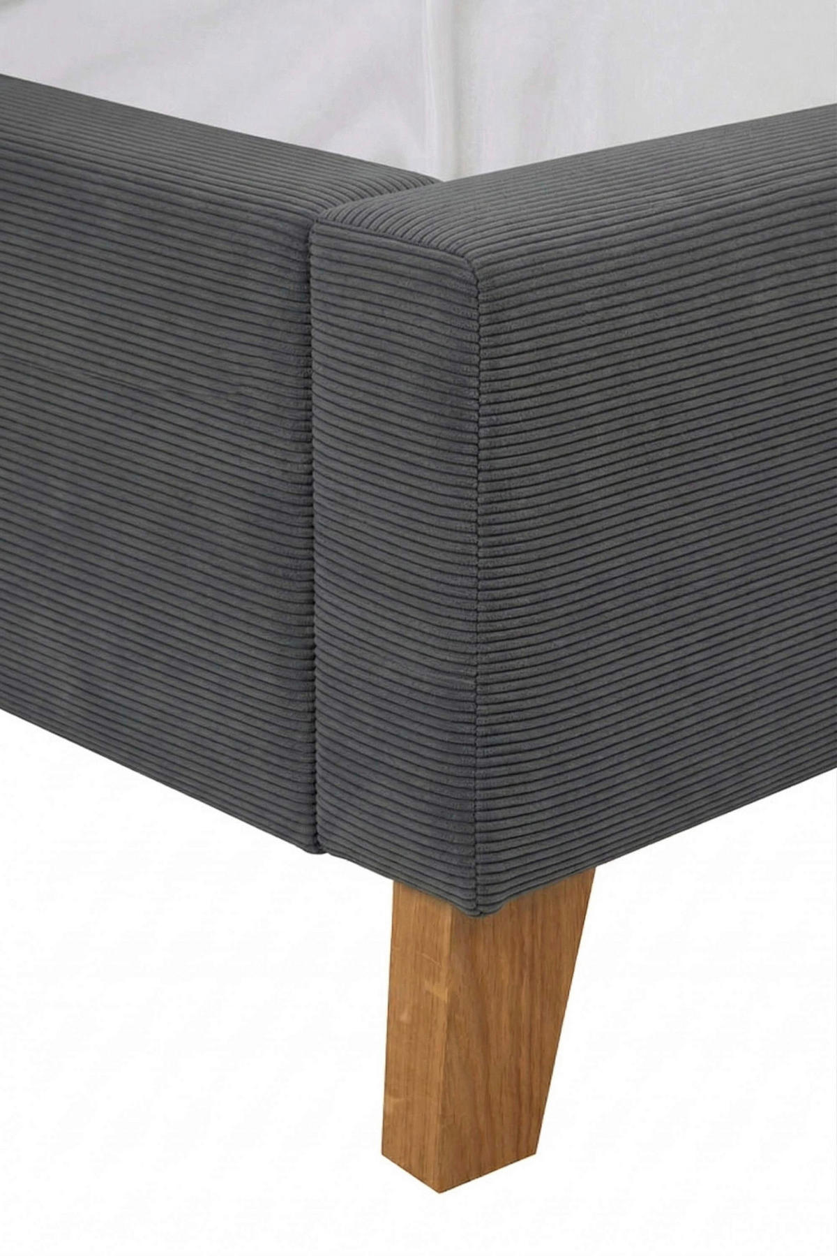 POLSTERBETT Anthrazit 140/200 cm  - Eichefarben/Anthrazit, MODERN, Holz/Textil (140/200cm) - MID.YOU