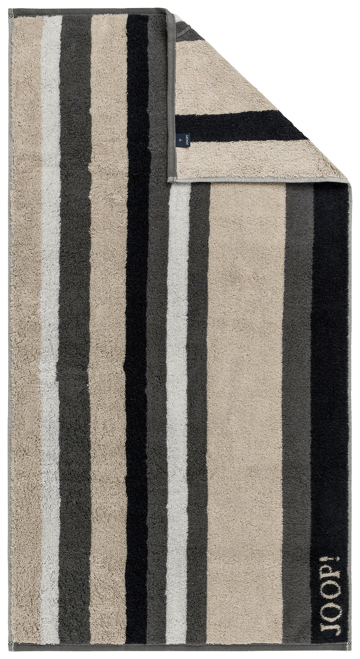 DUSCHTUCH 80/150 cm VIBE STREIFEN  - Beige, Basics, Textil (80/150cm) - Joop!